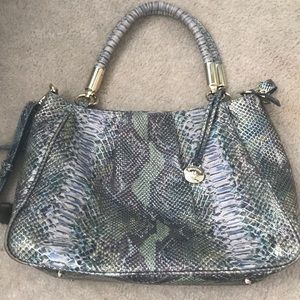 Brahmin Iridescent Snakeskin Satchel